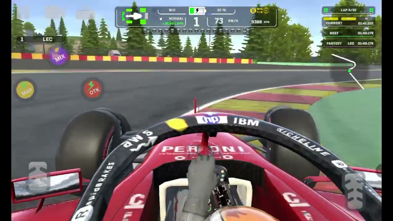 F1 AlA Mobile GP 2025 Bélgica GP Onboard da Ferrari  Leclerc