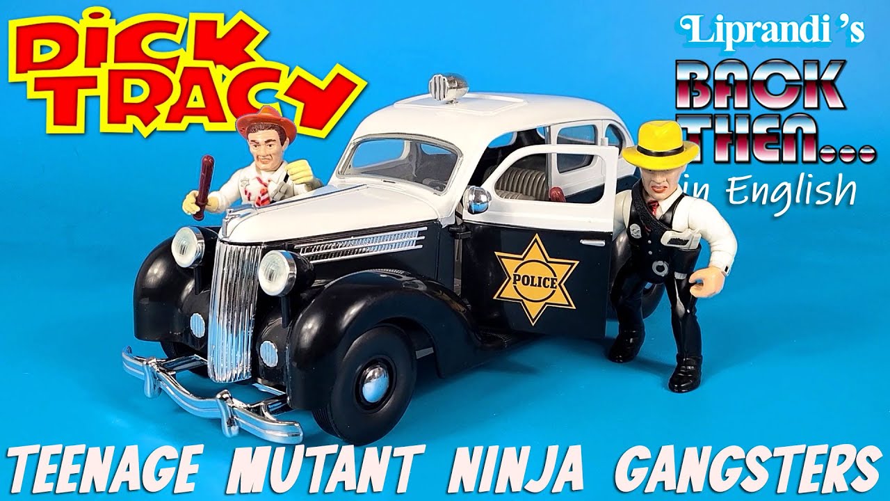 DICK TRACY SAM AND POLICE SQUAD CAR - PLAYMATES 1990 - BACK THEN ENGLISH REVIEW