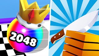 ✅ Ball Merge 2048 Vs Slice It All Game Max New Level Gaming Android iOS Gameplay JB1QWZXGB screenshot 4