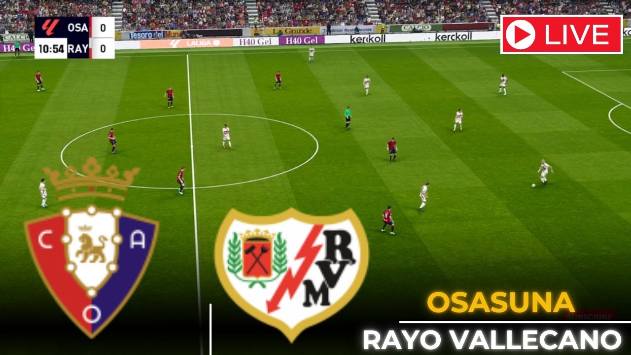 Osasuna vs Rayo Vallecano LIVE  La Liga 20252026 Full Match HD   eFootball PES 21 Simulation