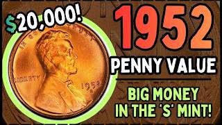 SUPER VALUABLE - What are 1952 Pennies Worth? Let's Cover All Mints and Designs!