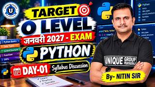TARGET O LEVEL JANUARY 2027 EXAM | Python Day-01 | Syllabus Discussion | Nitin Sir |