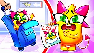 Oh No! Baby Got Lost in the Airport - Adventure Song with Fluffy Friends 🎶✈️