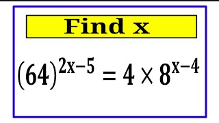 Amazing Exponent Simplification Math | Find the value of x