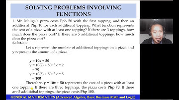 WEEK 2 Video Lesson 4：Solving Problems Involving Functions