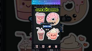how to add text to STICKERS in Canva #canva #stickers #coffee #etsy #etsyshop #canvatips