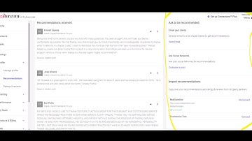 How to request client recommendations from Realtor.com