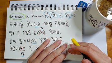 Saying your Intention in Korean [(으)려고, (으)러, -게, -도록]