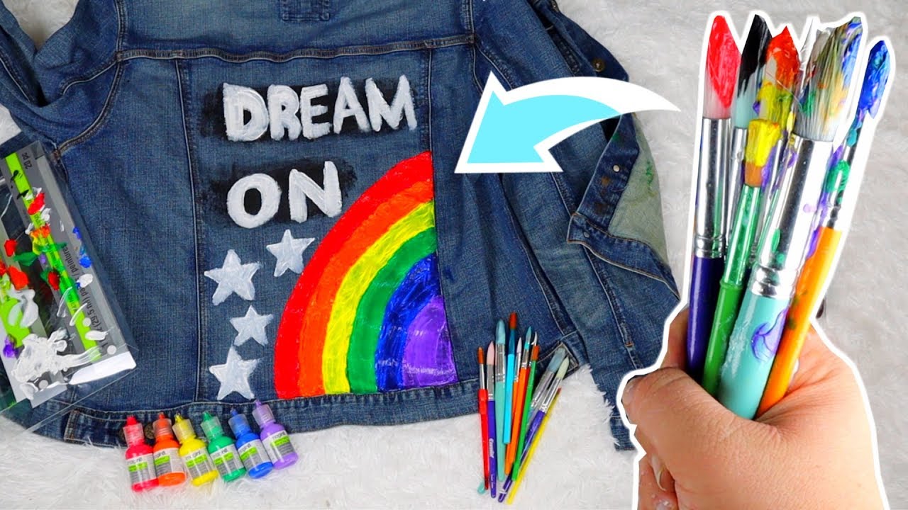 Custom Painting My Denim Jacket! - YouTube
