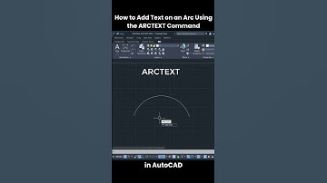 How to Add Text on an Arc Using the ARCTEXT Command in AutoCAD #shorts