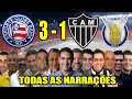 Todas as narrações - Bahia 3 x 1 Atlético-MG | Campeonato Brasileiro 2020