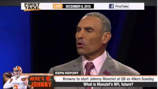 ESPN First Take   Browns' Johnny Manziel Returns as QB Against 49ers.