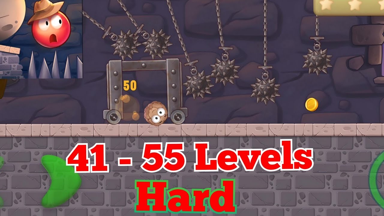 Red Ball: Secret-Niveles 41 -55 Full Gameplay | Red Ball: Secret Adventure Walkthrough #3 Android