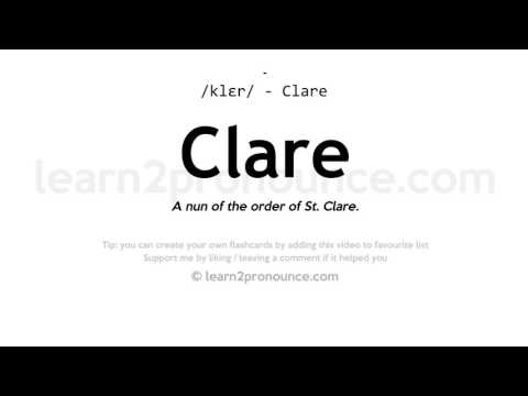 Pronunciation of Clare | Definition of Clare