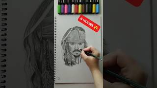 This drawing of Johnny Depp took me 6 hours! #drawing #johnnydepp #artist