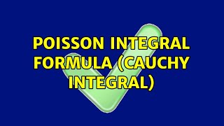 Poisson integral formula (Cauchy integral)