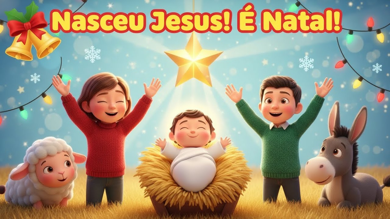 🌟 Nasceu Jesus! É Natal! — Música Cristã pra Crianças 🎶 Canção Natalina