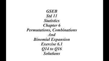 GSEB 11th Statistics Ch 6 Ex 6.1 Q14 to Q16