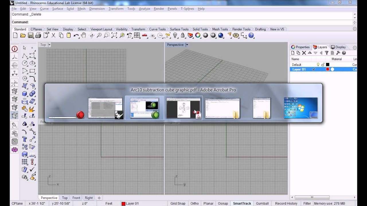 Rhino - 2 - Box Creation and Object Snaps - YouTube