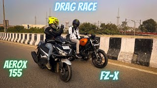Yamaha Aerox 155 vs Yamaha FZ-X Drag Race | Moto Nation