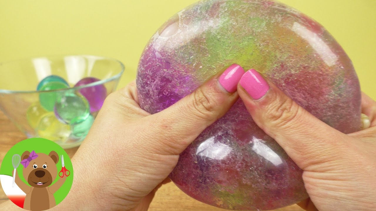 Piłeczka antystresowa z popękanych kuleczek Orbeez XXL | tęczowa piłęczka | Fun