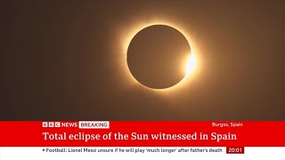 BBC News Solar Eclipse Live intro 8pm 12.8.26 Mock