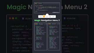 Magic Navigation Menu Using HTML CSS😱😱😱😱 #coding #pythonanddjangofullstackwebdeveloper