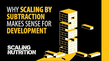 Why "scaling by subtraction" makes sense for development