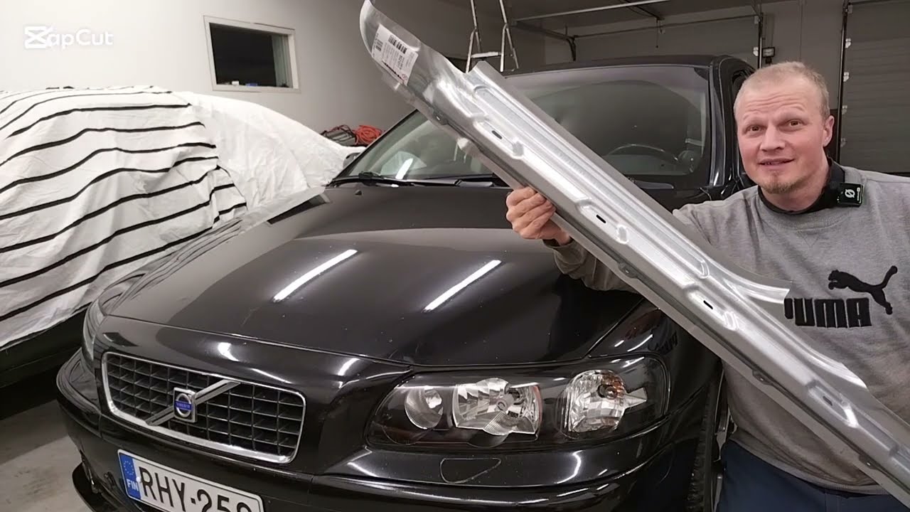 Volvo S60 helmapellin vaihto ja helmamuovin korjaus