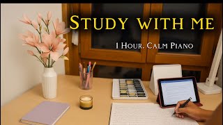 🌙 Night Study With Me | 1 Hour | Soft Piano + Warm Candlelight (No Talking) screenshot 3