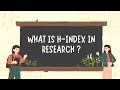 What is h-index in Research | Author Metrics | Gaurav Soin