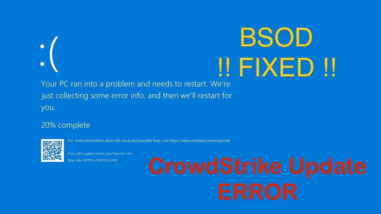 How To Fix Windows Blue Screen Error | CrowdStrike Update Bug FIX | IT Outage | BSOD Error
