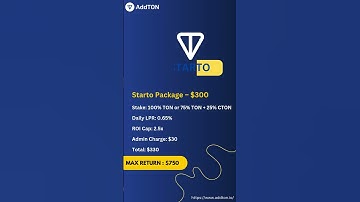 Earn Passive Income with Addton Staking Packages | Powered by TON Blockchain #Addton