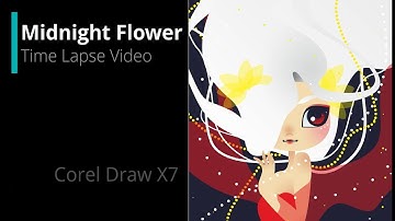 Midnight Flower Vector Art Using CorelDraw X7 Timelapse Video