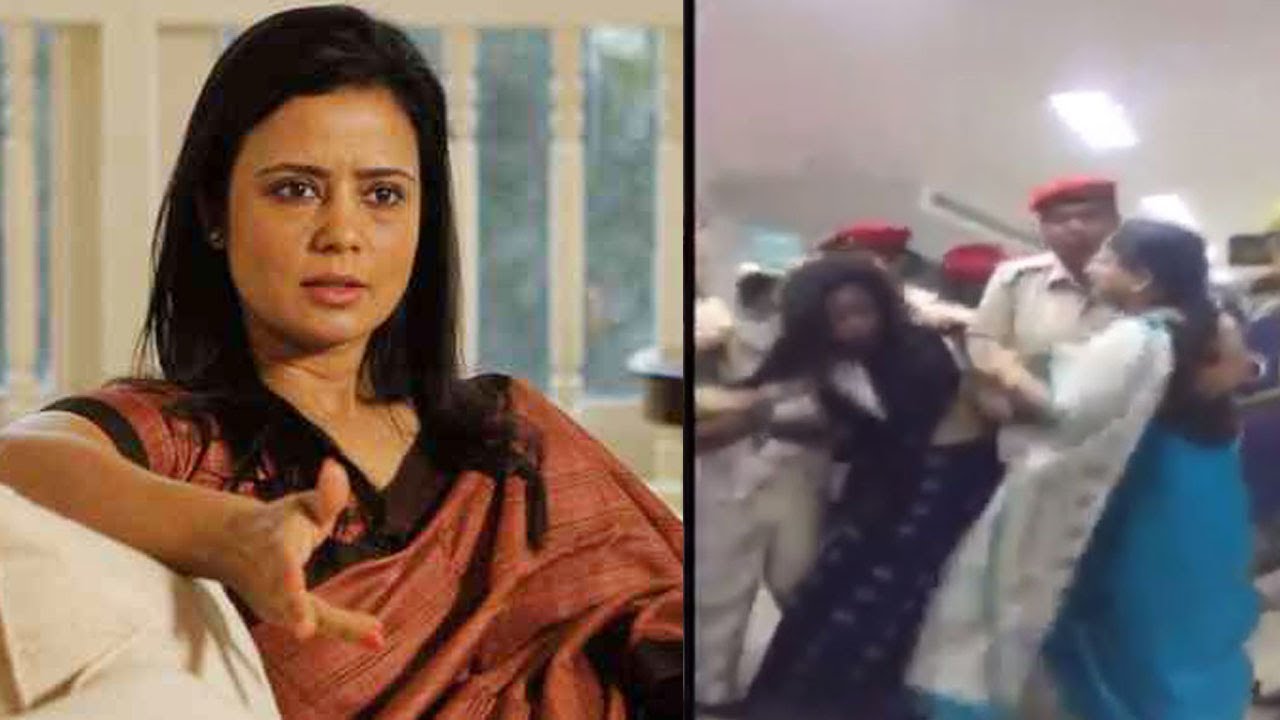 Ahmedabad Mirror on X: TMC MLA Mahua Moitra assaults woman cop at Silchar  airport. WATCH on:   / X