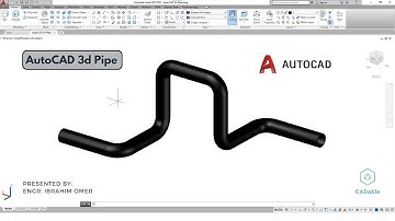 AutoCAD 3D-buis | 3D-buis maken in AutoCAD | Langs 3D-polylijn vegen | AutoCAD 3D-modellering