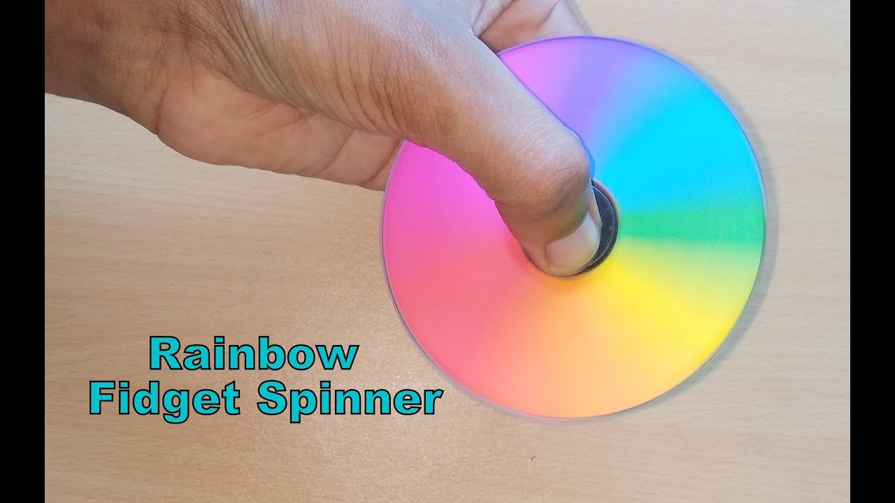 Customize Fidget Spinner-How to Make RAINBOW FIDGET SPINNER 