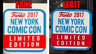 Funko Pop Legit Guide "Real Vs Fake": NEW YORK COMIC CON 2017 (NYCC SHARED STICKER)