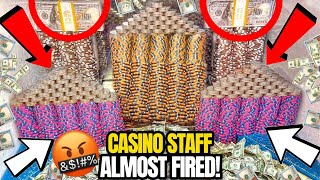 😡CASINO STAFF ALMOST “FIRED” AFTER THIS HAPPENED! HIGH LIMIT COIN PUSHER MEGA MONEY JACKPOT!