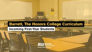 Barrett Curriculum (Incoming First-Year Students)