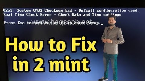 How to Fix : System CHOS Checksum Bad Default Configuration Used | Solve PC Laptop Windows Issue
