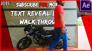 TEXT REVEAL WALK THROUGH ANIMATION - After Effects tutorial