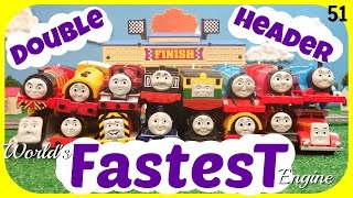 Worlds Fastest Engine 51 Double Header Trackmaster Thomas And Friends Compeion