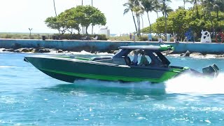GO FAST BOATS BACK TO BACK!!!!!!!! AT HAULOVER INLET#hauloverinlet