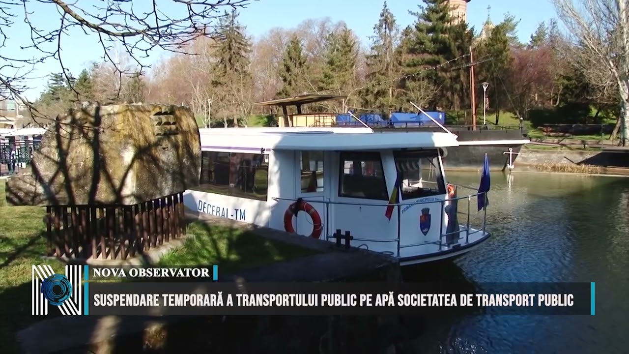 Suspendare temporară a transportului public pe apă