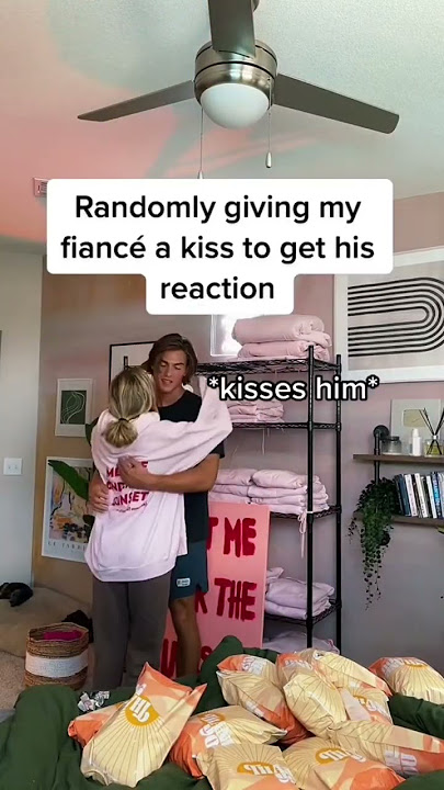 Randomly Giving My Fiancé A Kiss To Get His Reaction 👀😂