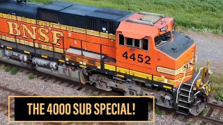 [HD] RAILFANNING THE BUSY BNSF EMPORIA SUBDIVISION IN LEBO KANSAS! 4000 SUB DRONE SHOT SPECTACULAR!