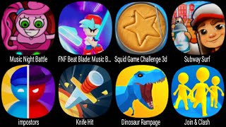 Music Night Battle, FNF Beat Blade Music Battle, Squid Game Challenge 3D, Subway Surf, Knife Hit ... screenshot 3