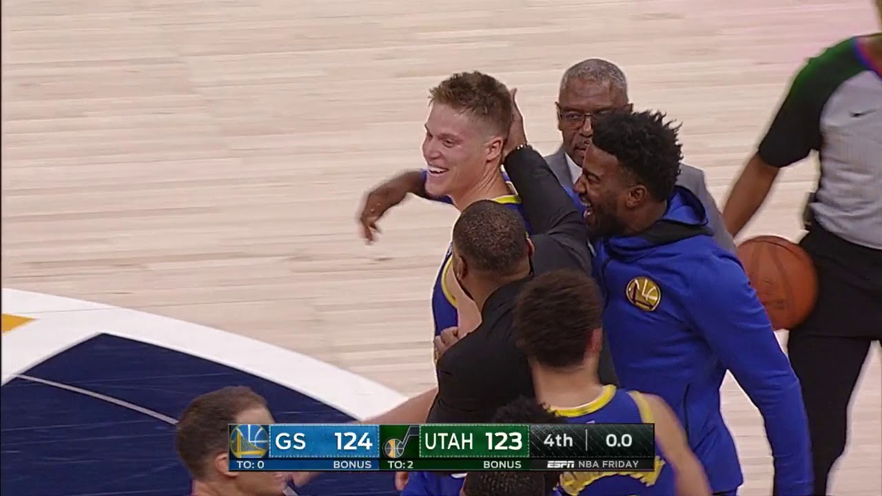 Warriors top Jazz 124-123 on last-second tip-in