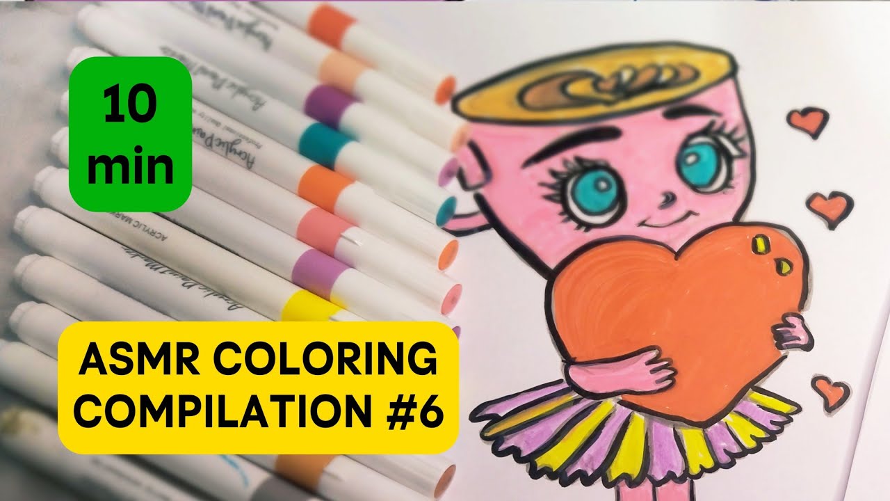 ASMR Coloring Compilation №6 🎨 | Ballerina Cappuccino & Oreo Ice Cream
